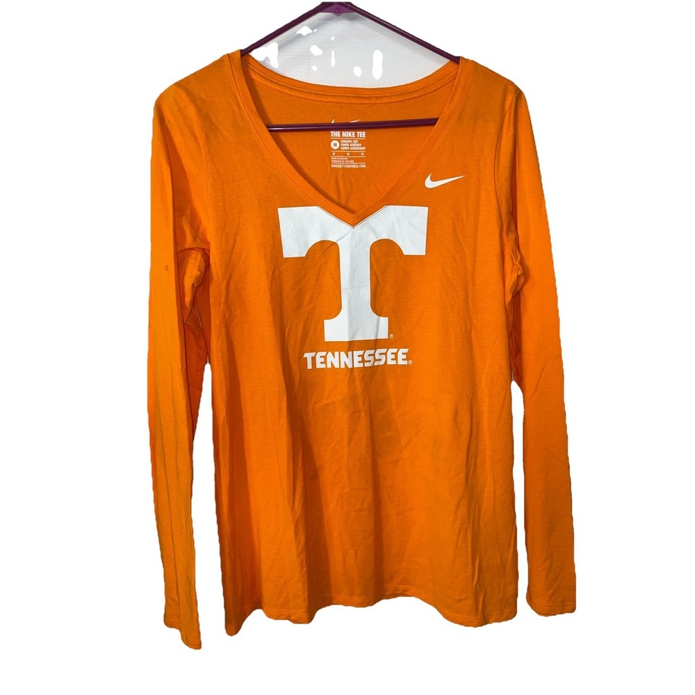 Nike Tennessee Volunteers Long Sleeve Logo Tee T-Shirt Orange Womens Size Medium